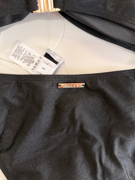 Milly- Olivia Black Twist Bandeau Bikini with Cross Straps - Picture 11 of 11